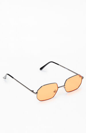 Orange Oliver Hexagon Sunglasses image number 1