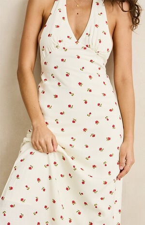 Mila Floral Halter Midi Dress image number 2