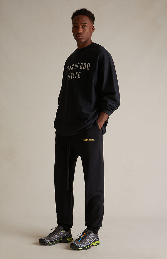 Fear of God Essentials Black Heavy Long Sleeve T-Shirt | PacSun