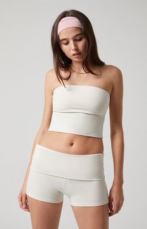 PAC WHISPER Active Low Rise Fold-Over Micro Biker Shorts image number 3