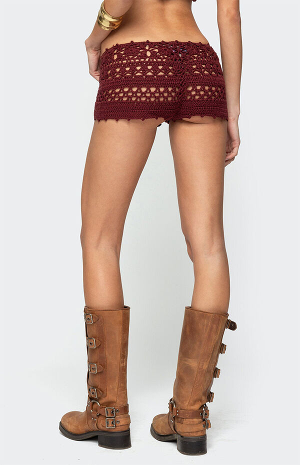 Edikted Kelani Crochet Shorts