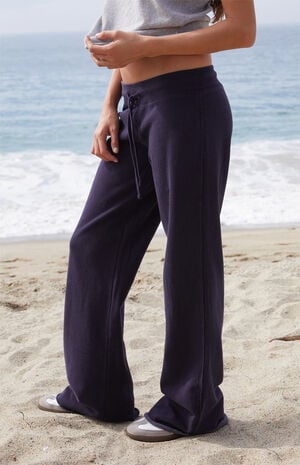 Blue Hilary Soft Yoga Baggy Sweatpants image number 2