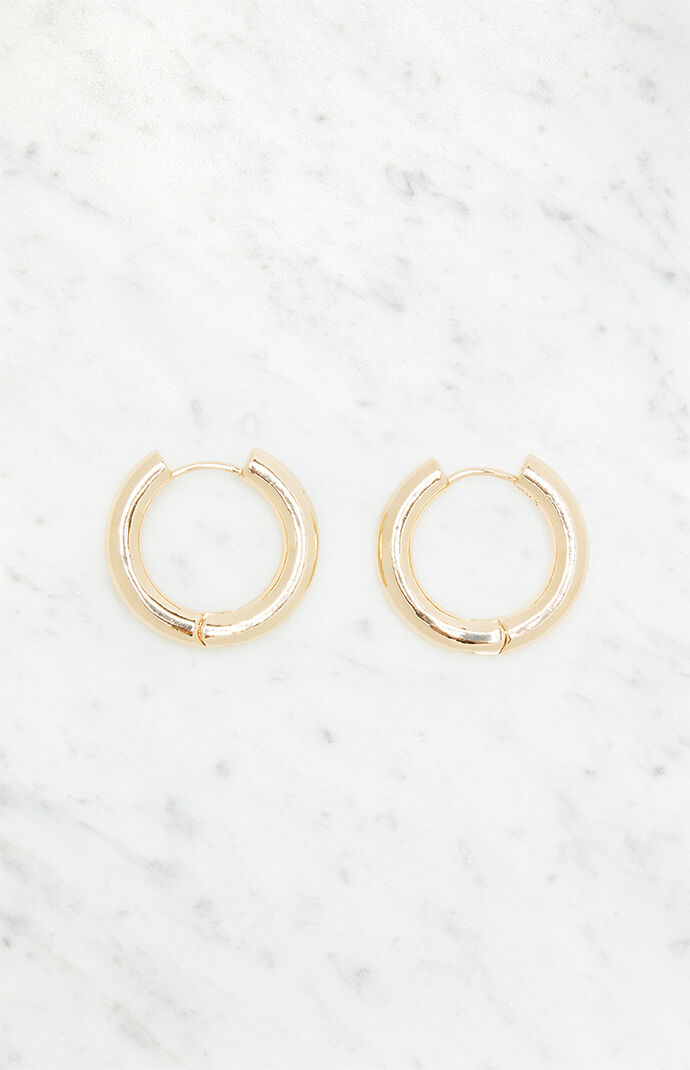 LA Hearts Medium Chunky Basic Hoop Earrings | PacSun