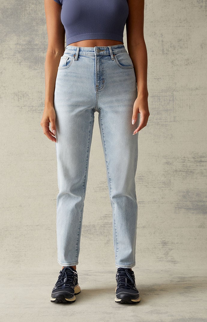 Vintage stretch ultra high rise crop straight jeans sales