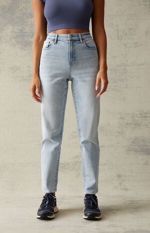 Light Blue Curve Straight Leg Jeans image number 1