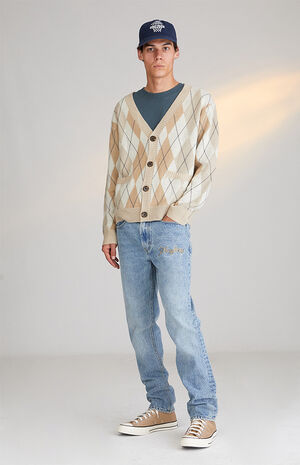 By PacSun Medium Wash Slim Taper Rigid Jeans image number 6