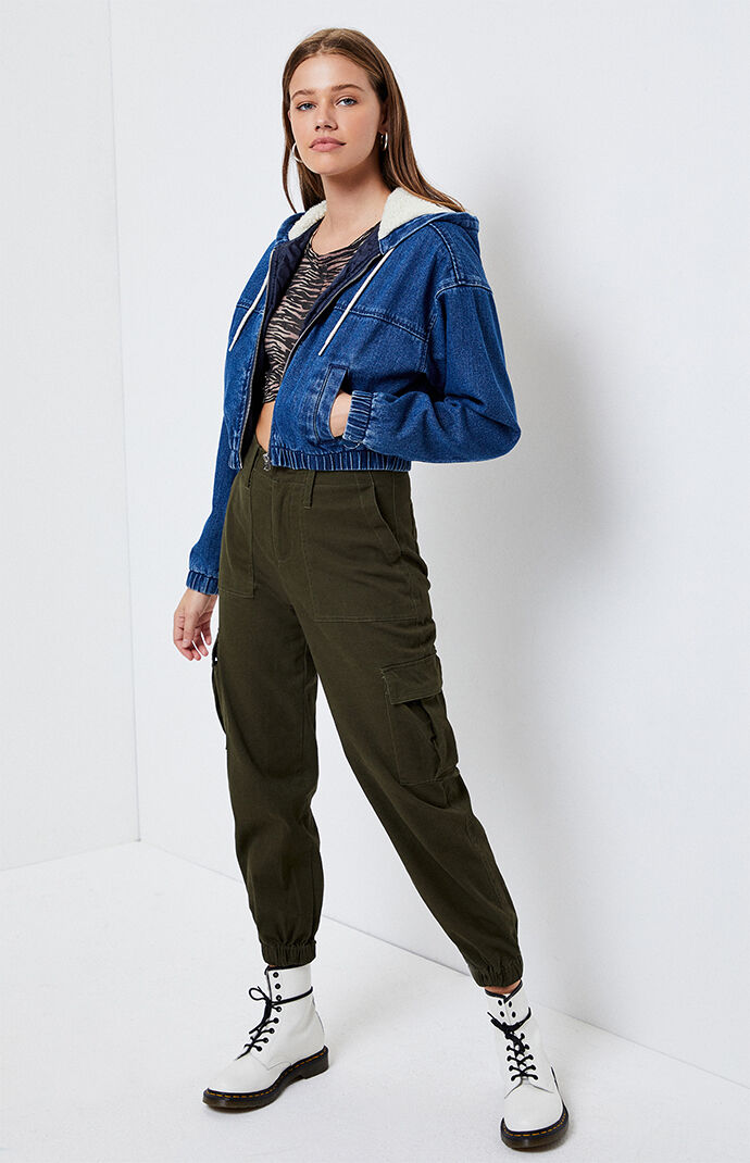 pacsun denim bomber jacket