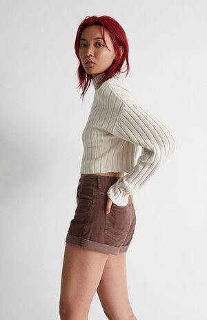 Brown Mom Shorts image number 2