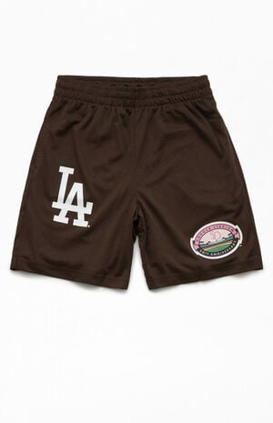 x PS Reserve Brown Los Angeles Dodgers Mesh Shorts image number 1