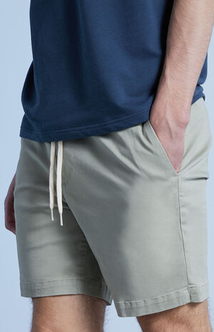 Olive Twill Volley Shorts image number 3