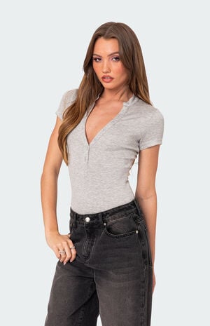 So Chill Button Up Bodysuit image number 1