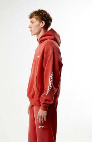 x Pacsun Las Vegas Washed Red Here To Race Hoodie image number 3