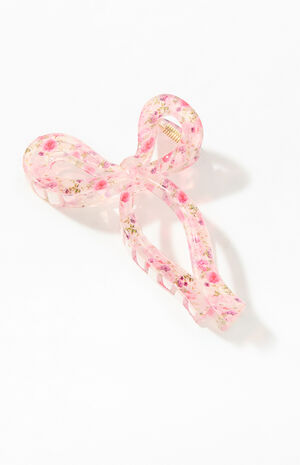 Floral Bow Hair Claw Clip image number 1