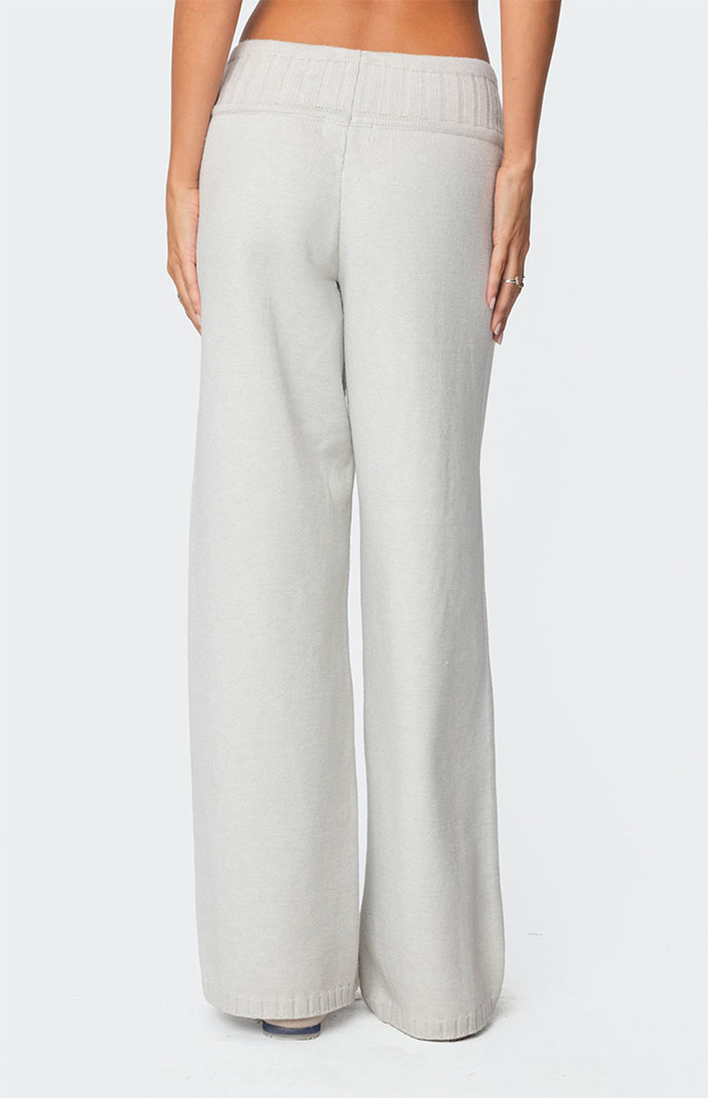 The Greii Lavender Soft Ribbed Straight-Leg Knit Pants 30a main image 1