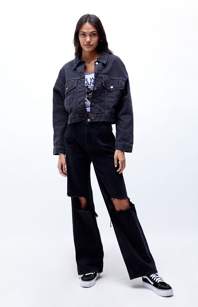 Black jean jacket pacsun shop