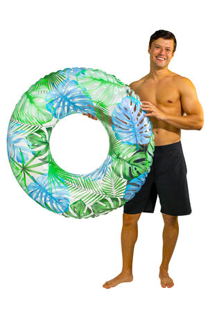 Resort Collection 42" Jumbo Palm Print Pool Tube image number 1