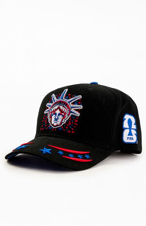 Embroidered Lady Liberty Snapback Hat image number 3