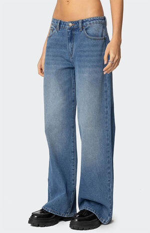 NYC Washed Low Rise Jeans image number 5