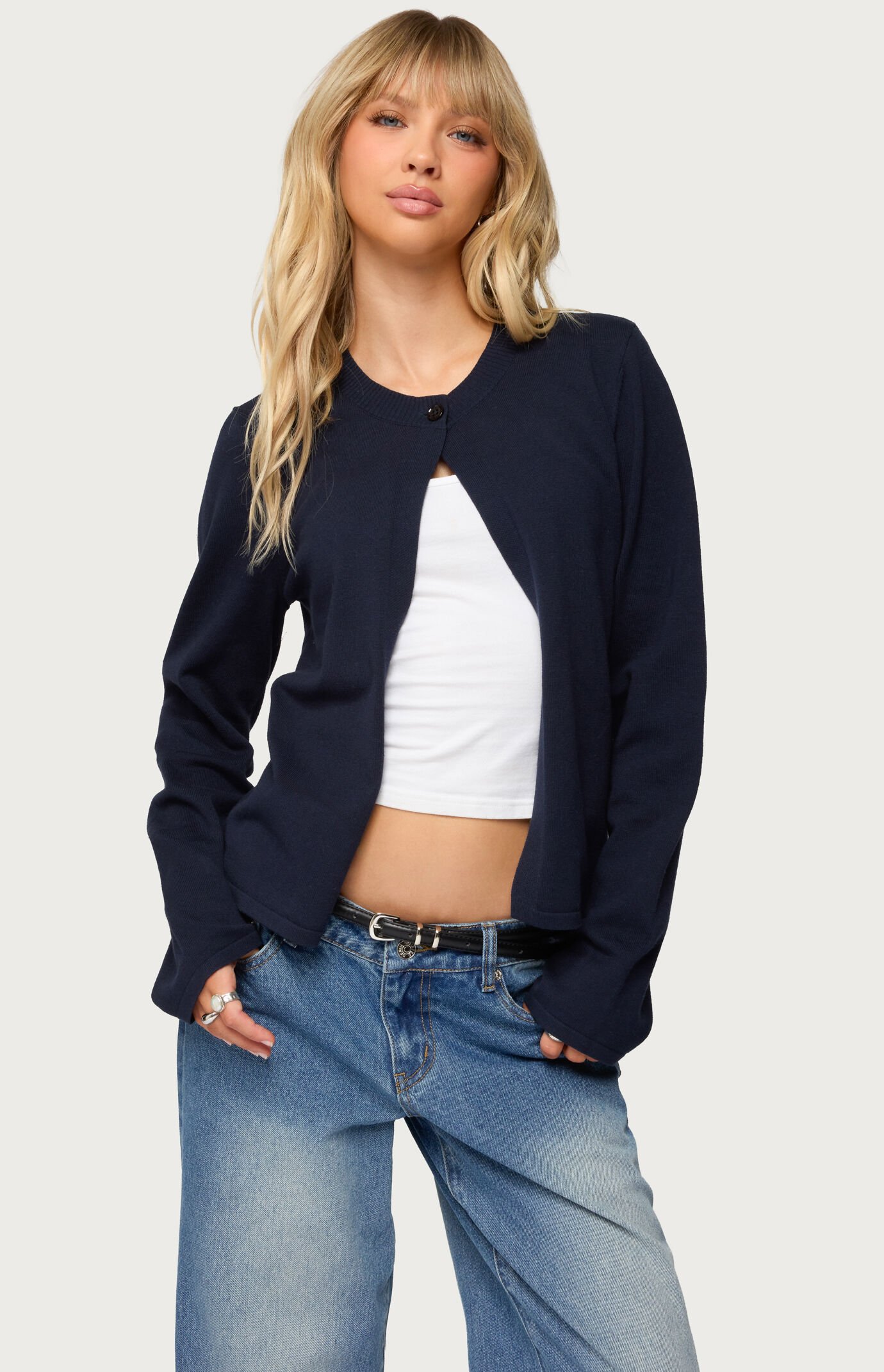 Edikted Jenie Split Front Knit Cardigan