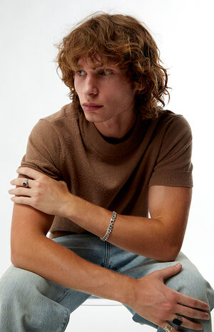 by Pacsun Taupe Crew Neck Sweater T-Shirt image number 4