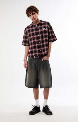 Logo Flannel Short Sleeve Shirt image number 5