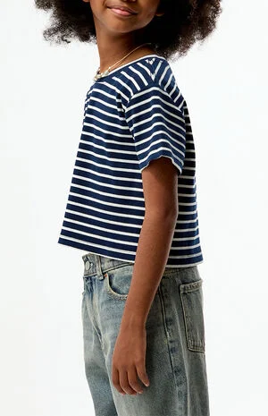 Striped Ribbed Skimmer T-Shirt image number 4