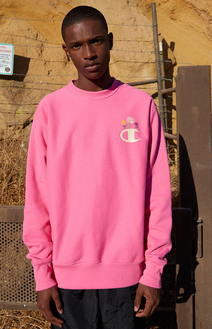 Champion Floral Crew Neck Fleece Sweatshirt PacSun