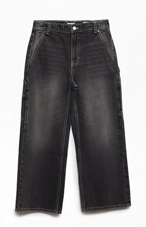 Extreme Baggy Jeans Contrast Stitch Carpenter Black image number 2