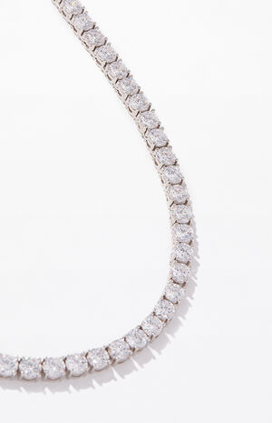 Silver Tennis Chain Necklace image number 2