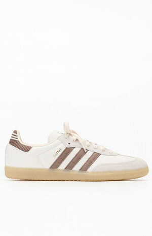 White & Brown Samba OG Shoes image number 1