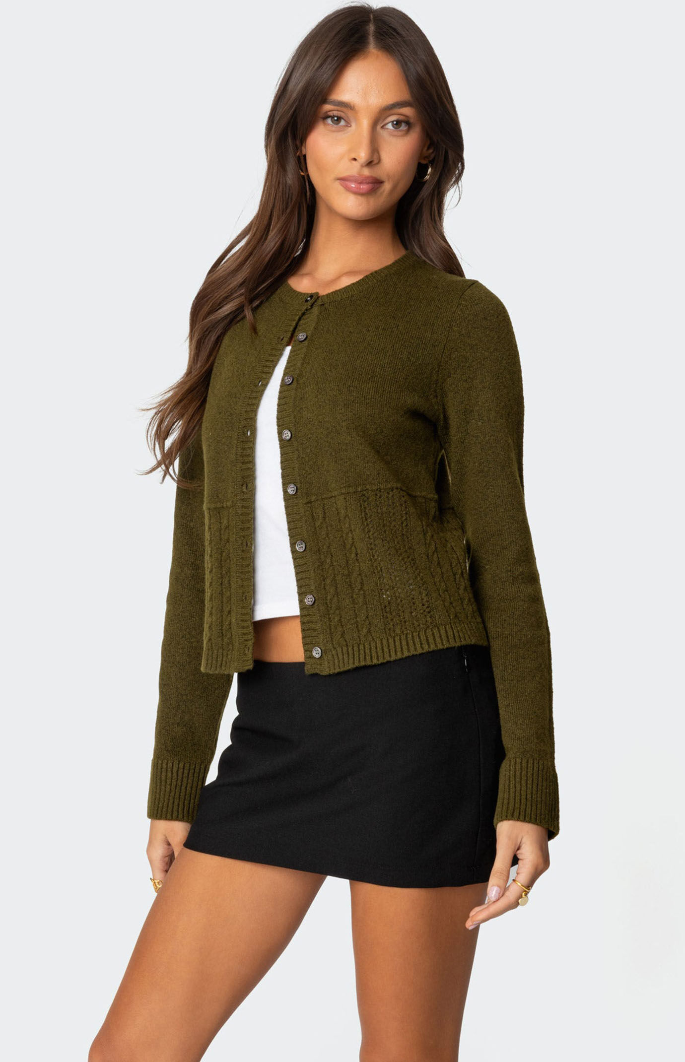 トップス EAPHI CABLE KNIT CARDIGAN EAPHI CABLE KNIT CARDIGAN
