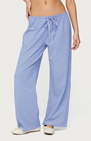 Petite Olivia Striped Loose Fit Pants image number 1