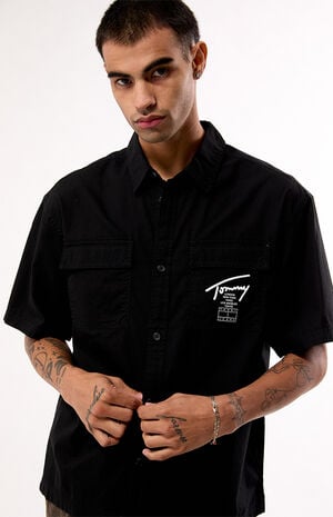 Skater Button Down Boxy Shirt image number 2