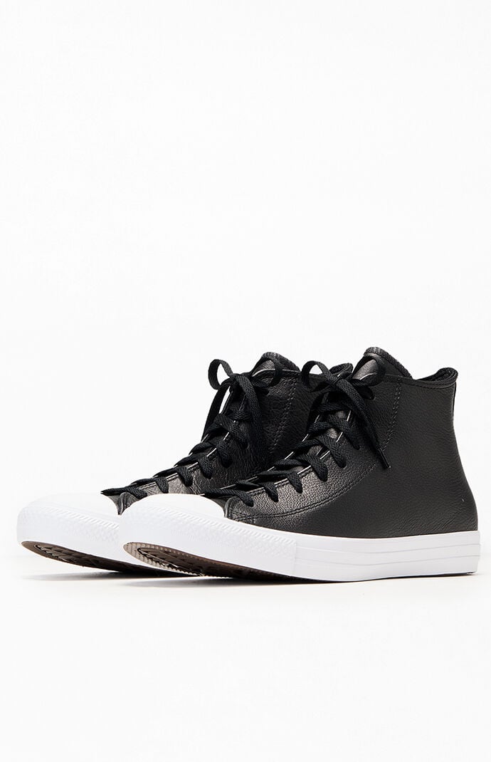 Converse Chuck Taylor Black All Star Leather High Top Shoes