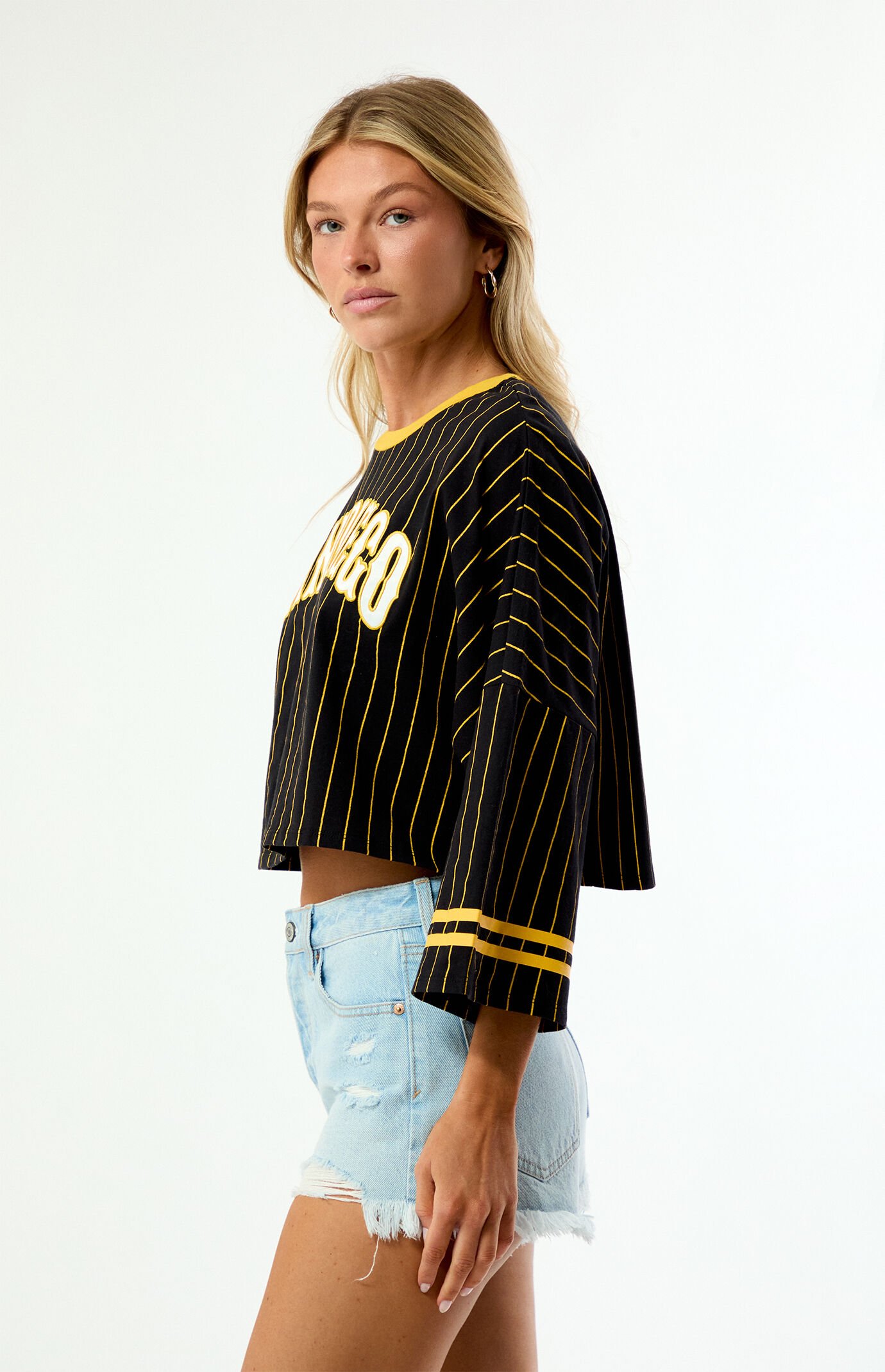 WILD COLLECTIVE San Diego Sport Long Sleeve Cropped T-Shirt