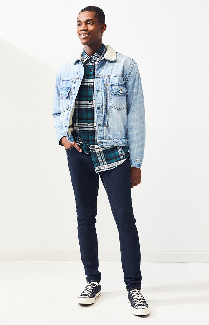 Dark Stacked Skinny Jeans