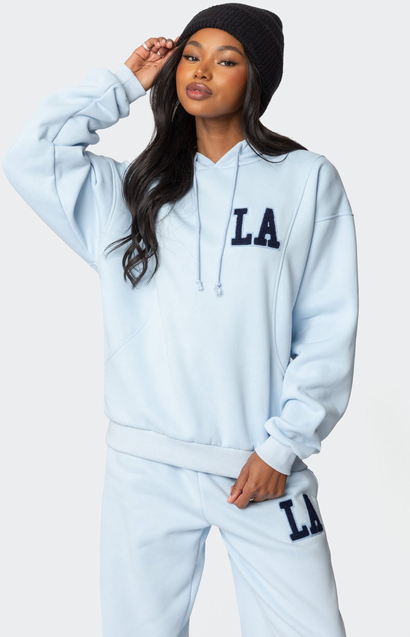 ★ Amla★AP STUDIO Oversized Hoodie Adanola ADA Oversized Hoodie | Grey & Black Styles