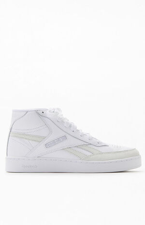 Women's White Club C High Top Sneakers image number 1