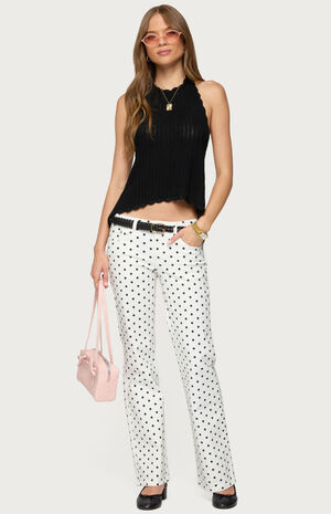Romily Polka Dot Low Rise Jeans image number 5