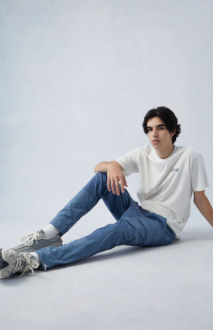 Eco Stretch Nylon Blue Slim Cargo Pants image number 5