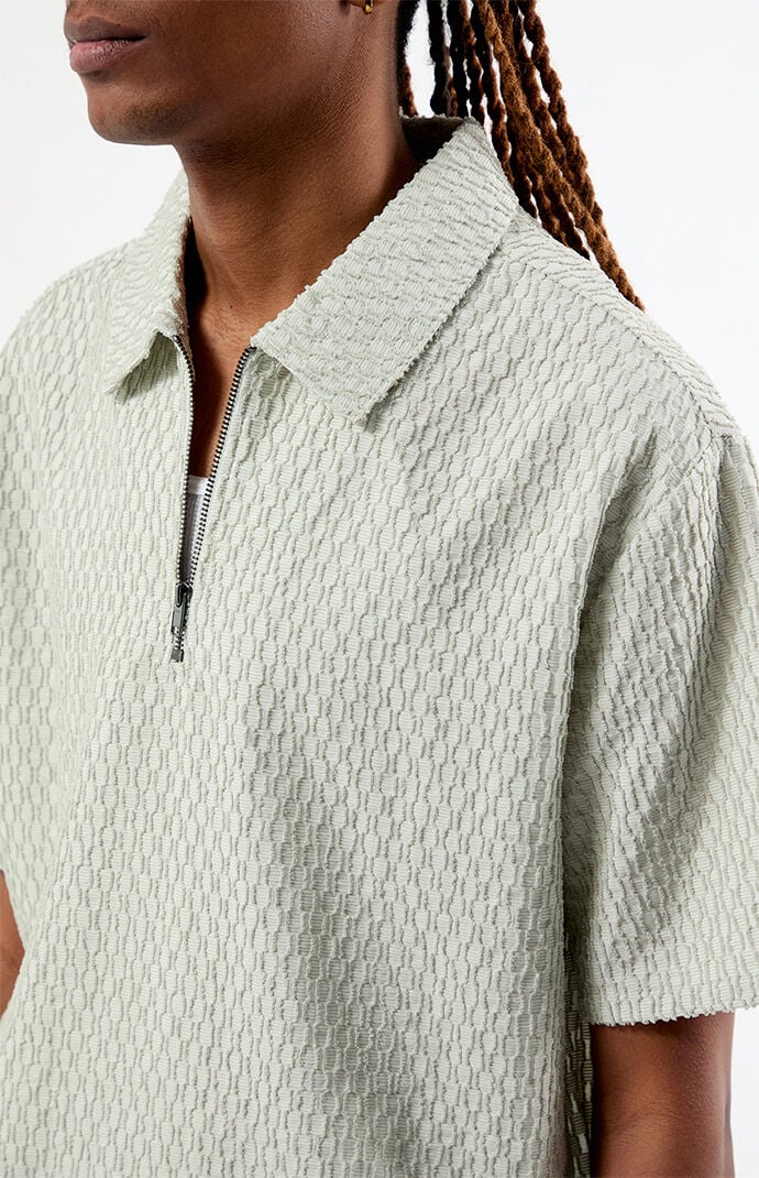 Pacsun Nomad Green Quarter Zip Shirt