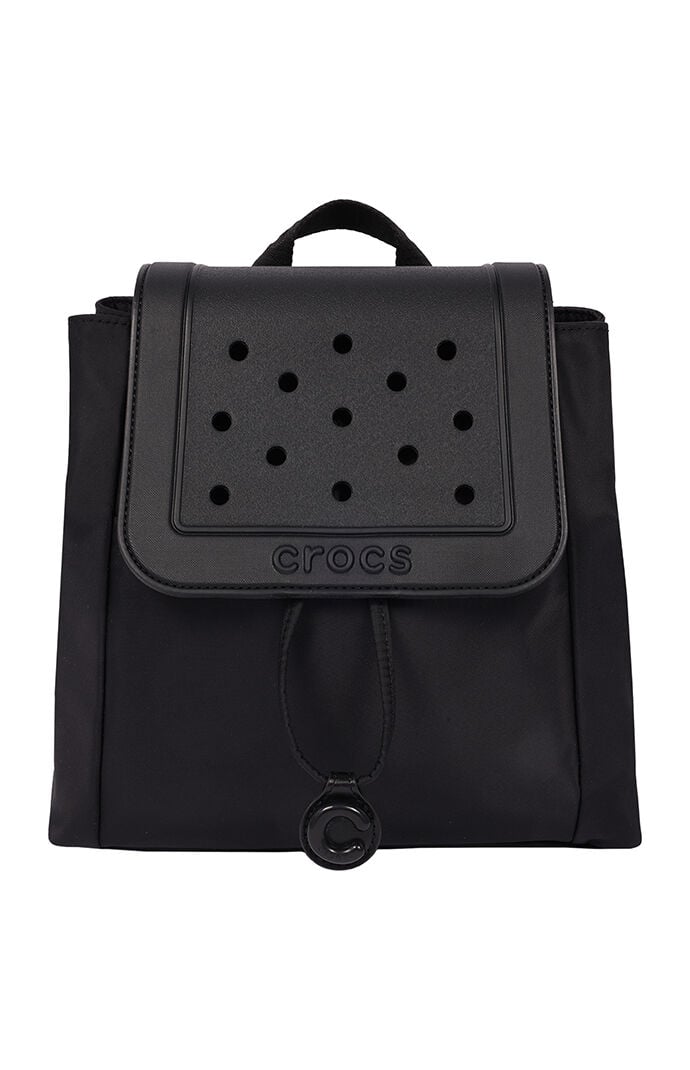 Crocs Black Mini Fashion Eva Flap Backpack