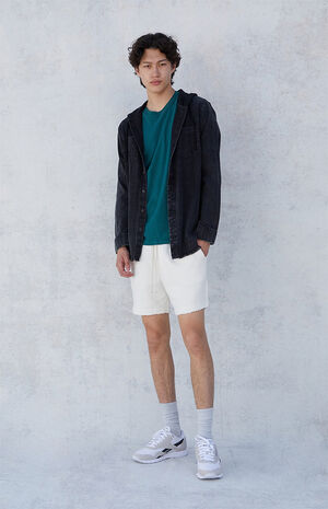 Cream Grinded Volley Sweat Shorts Cream Grinded Volley Sweat Shorts image number null