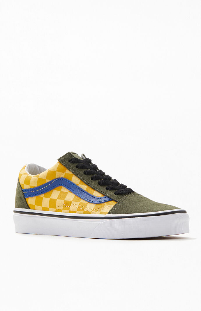 vans shoes grey and green