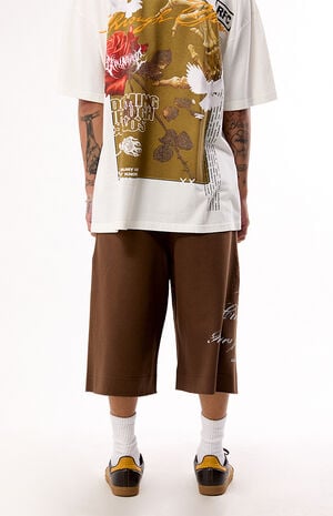 Brown RFC Lounger Fleece Sweat Shorts image number 4