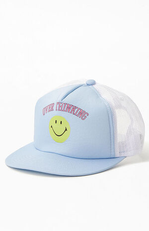 Smile Overthinking Trucker Hat image number 6