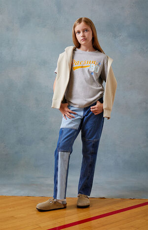Paneled Wide Leg Jeans image number 1