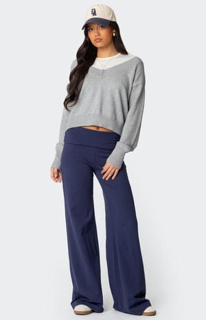 Wide Leg Fold Over Pants