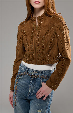 Silza Brown Moto Jacket image number 3