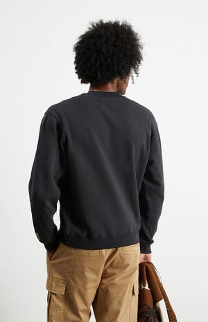 Black Vintage Wash Crew Neck Sweatshirt image number 4